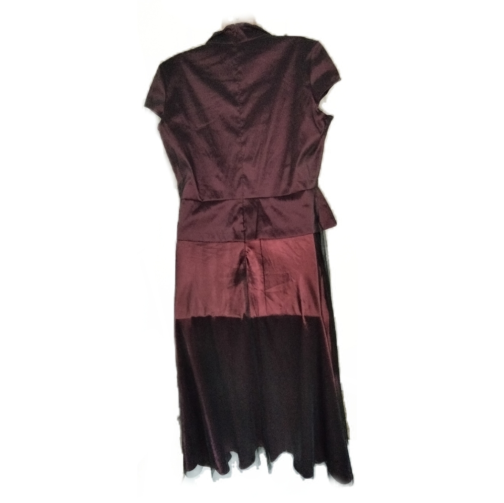 Burgundy ball gown - Picture 4 of 7